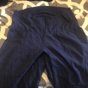 Old Navy Maternity Navy Linen Wide Leg Pant